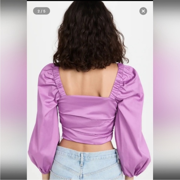 NWT Veronica Beard Kayla puff sleeve top - Picture 3 of 12